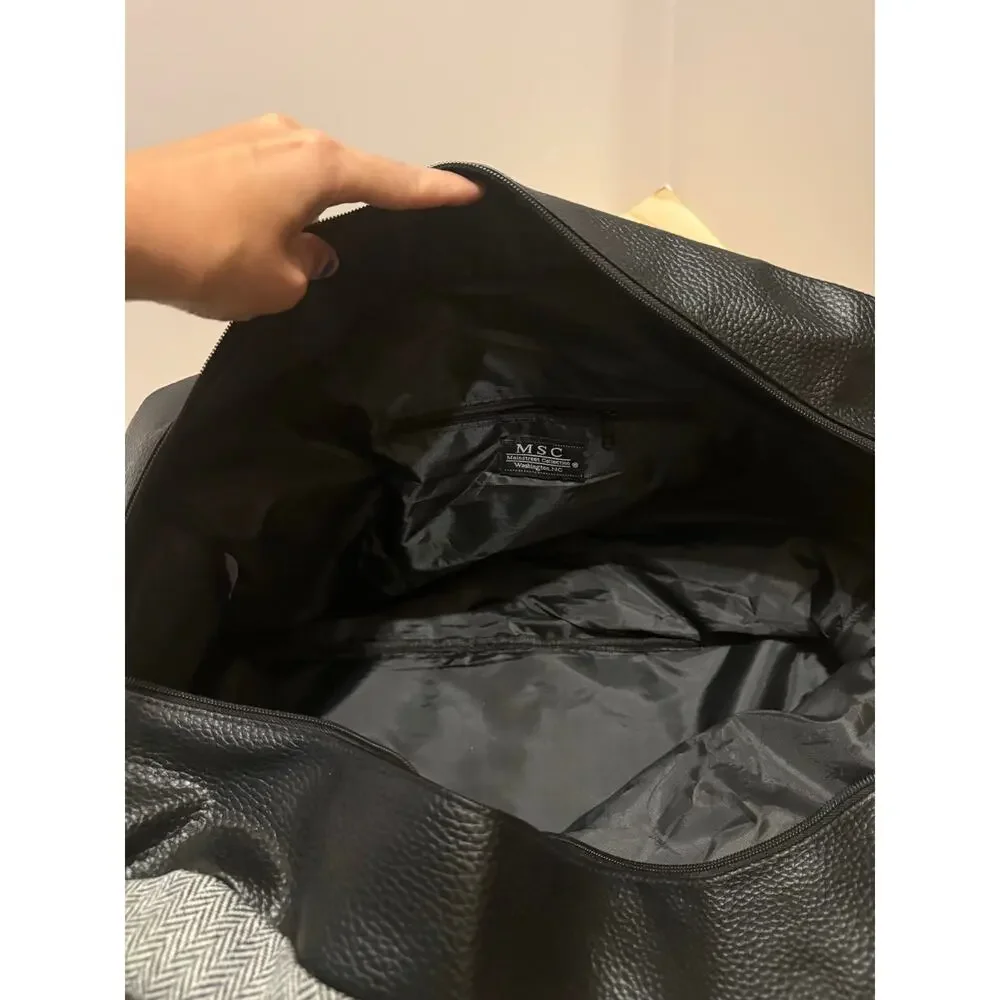 Ducks Unlimited Herringbone Weekender Duffel Bag Black Gray Travel Tote
